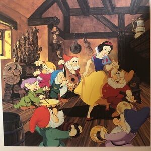 AT&T Rewards Art of Walt Disney Special Edition Snow White Lithograph Print VTG
